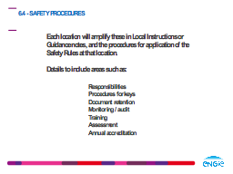 6.4 - SAFETY PROCEDURES 