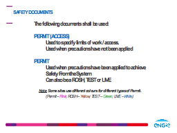 SAFETY DOCUMENTS 